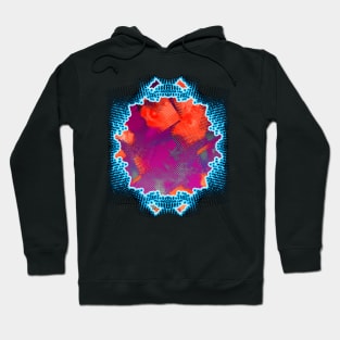 Electrifying Neon Glitch - Abstract Pop Art Hoodie